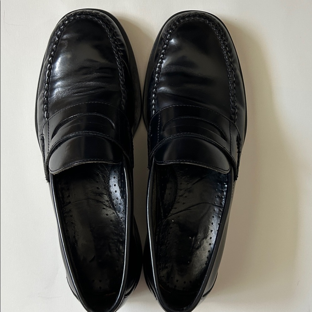 Bass Mens Black Penny Loafers - Picture 4 of 9